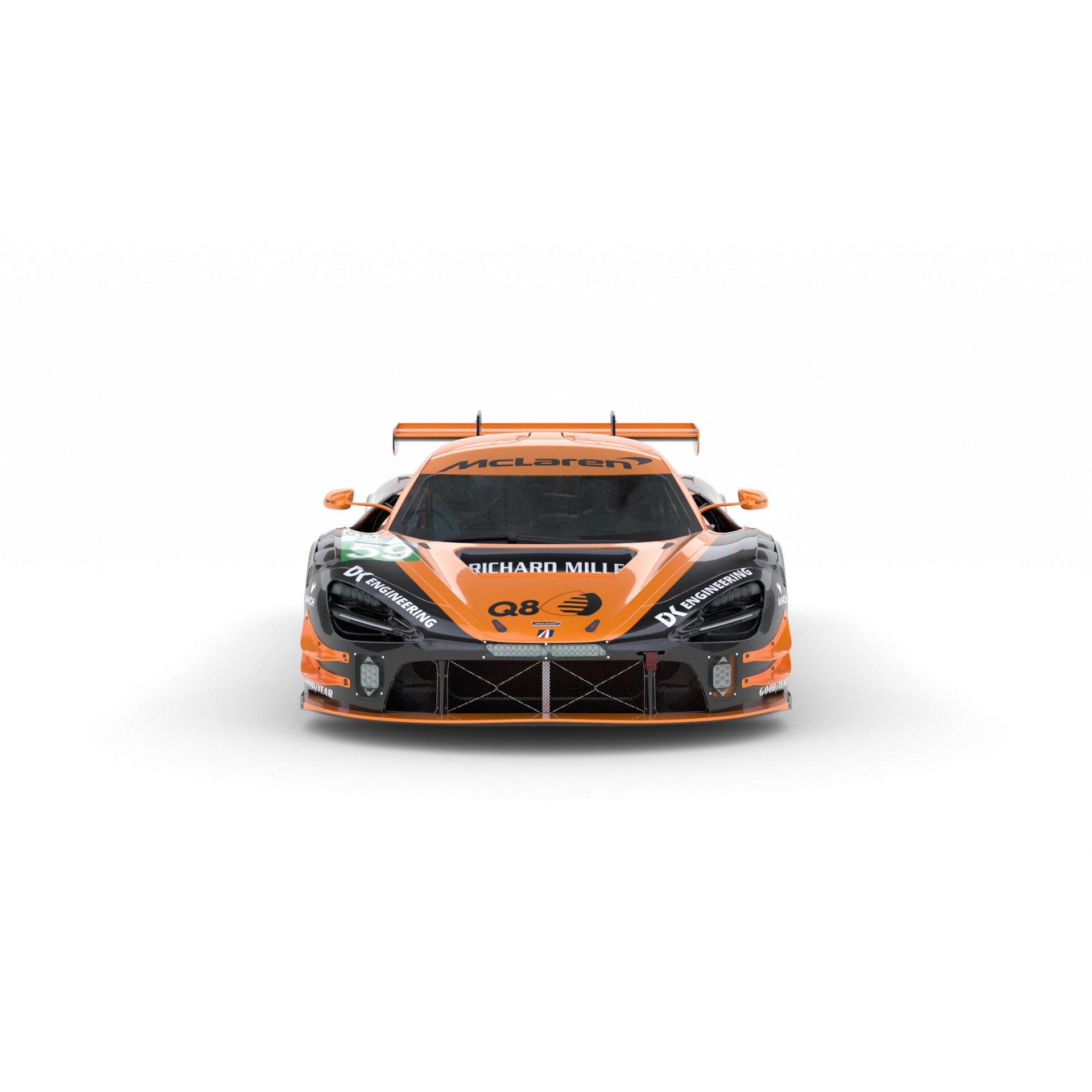 McLaren 720S LMGT3 EVO 2025 WEC - Game-Ready 3D Model - View 9