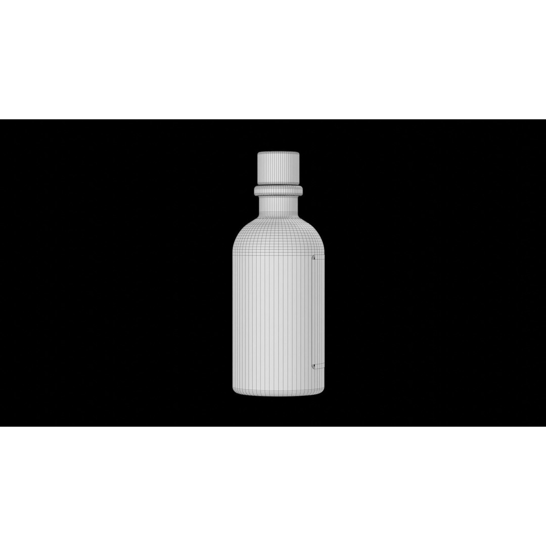 Mouthwash Bottle 3D Model – Real World Scale PBR Asset, FBX