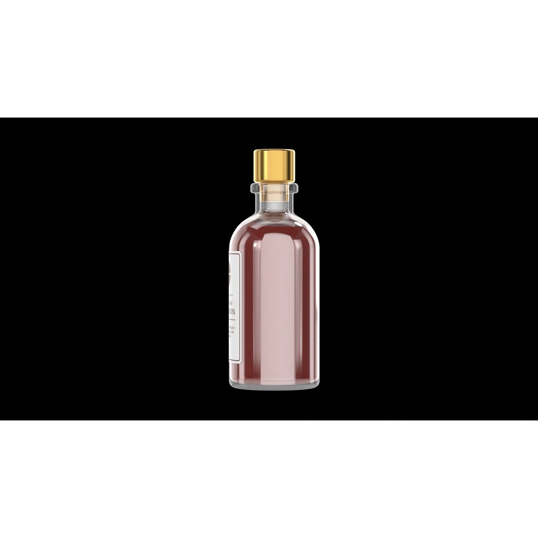 Mouthwash Bottle 3D Model – Real World Scale PBR Asset, FBX - View 3