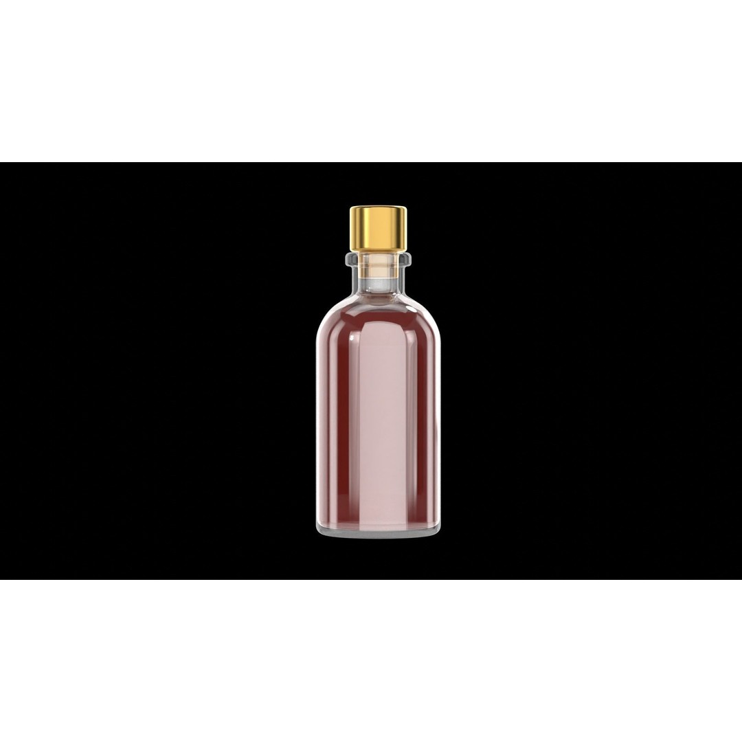 Mouthwash Bottle 3D Model – Real World Scale PBR Asset, FBX - View 4