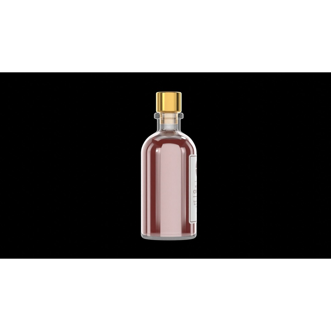 Mouthwash Bottle 3D Model – Real World Scale PBR Asset, FBX - View 5