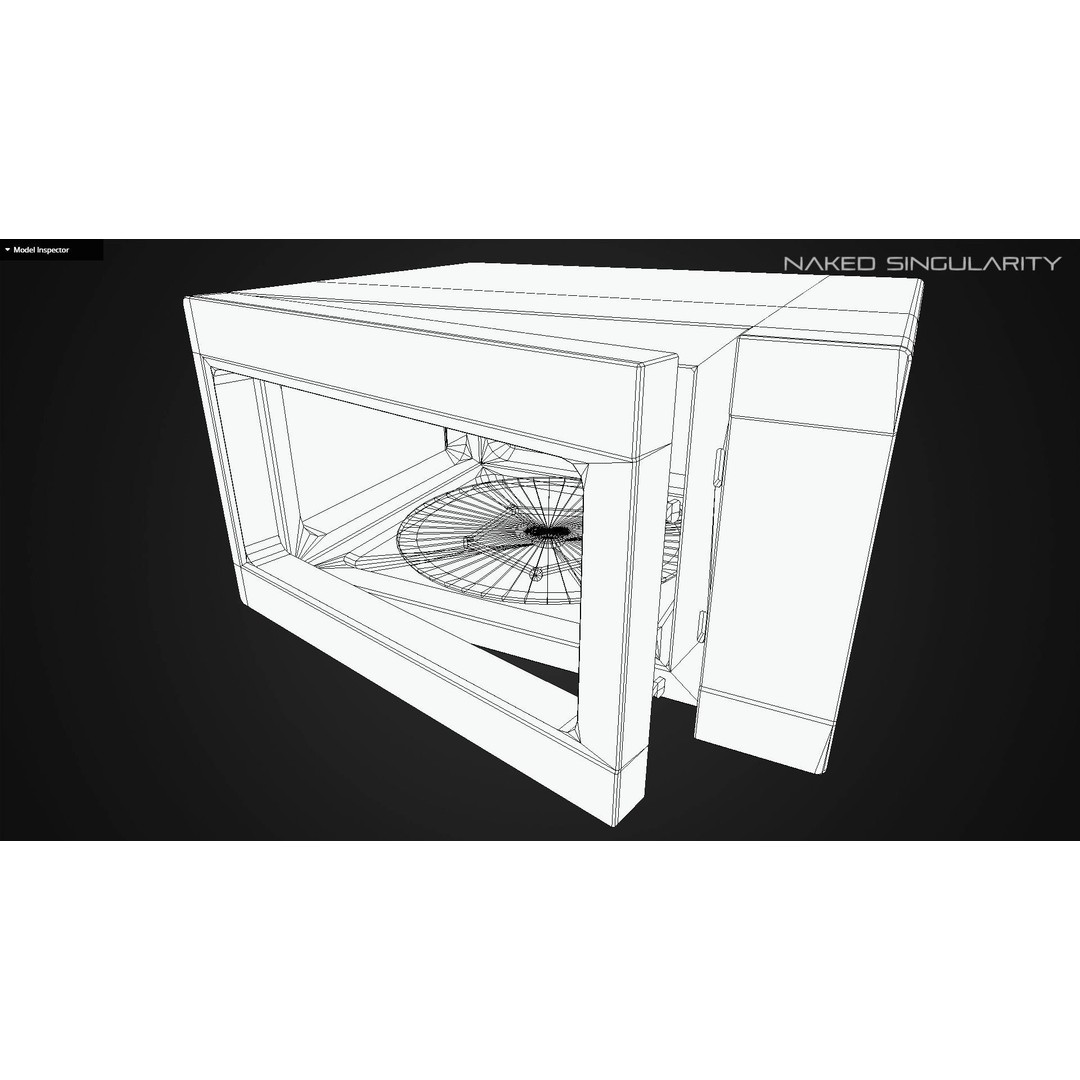 Microwave Oven 3D Model – Low Poly Electronic Kitchen Appliance, FBX - View 11