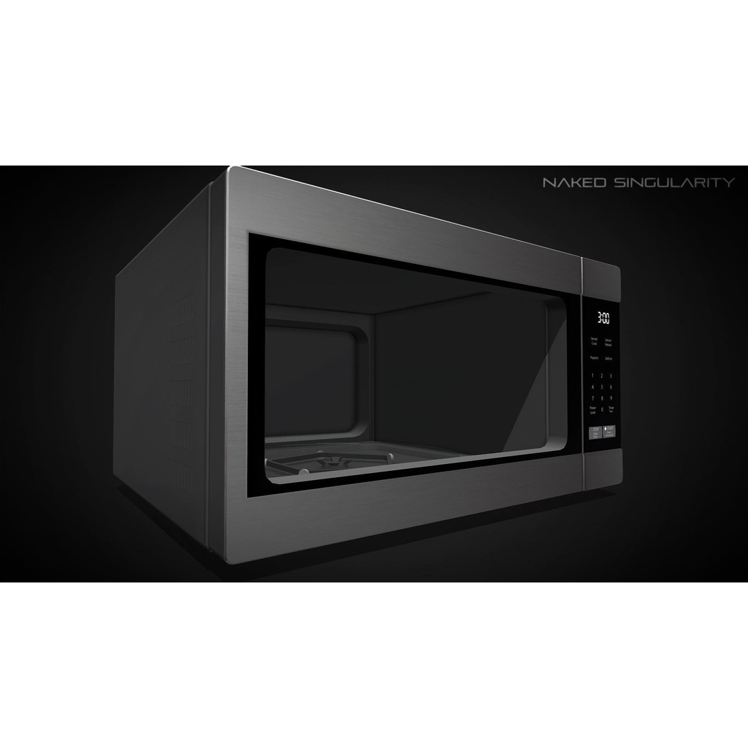 Microwave Oven 3D Model – Low Poly Electronic Kitchen Appliance, FBX - View 3