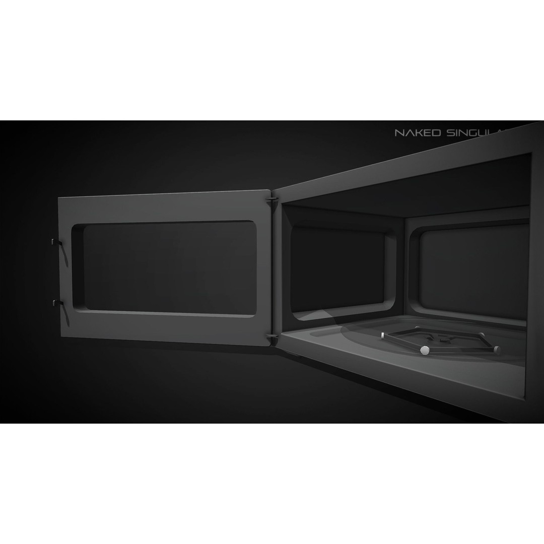 Microwave Oven 3D Model – Low Poly Electronic Kitchen Appliance, FBX - View 7