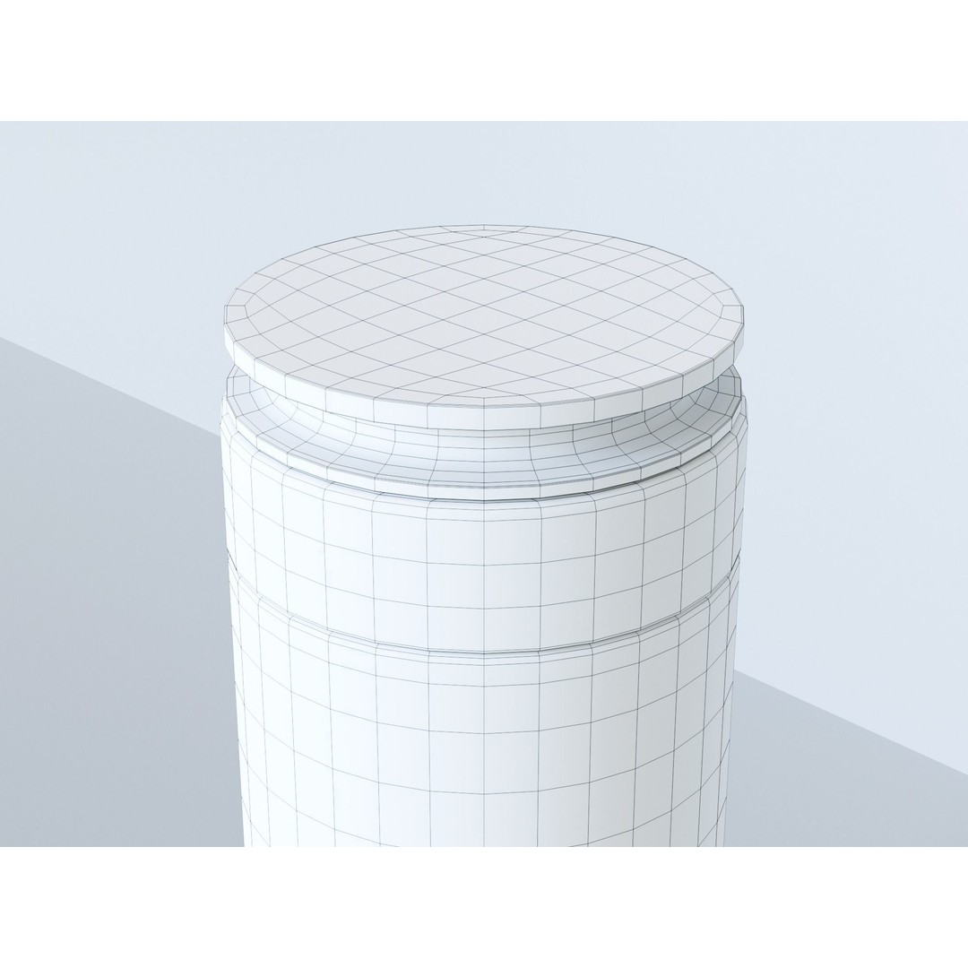 Brightening Cream 3D Model – Low Poly PBR Skincare Bottle, FBX, OBJ - View 10