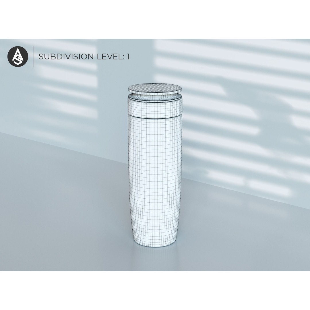 Brightening Cream 3D Model – Low Poly PBR Skincare Bottle, FBX, OBJ - View 4
