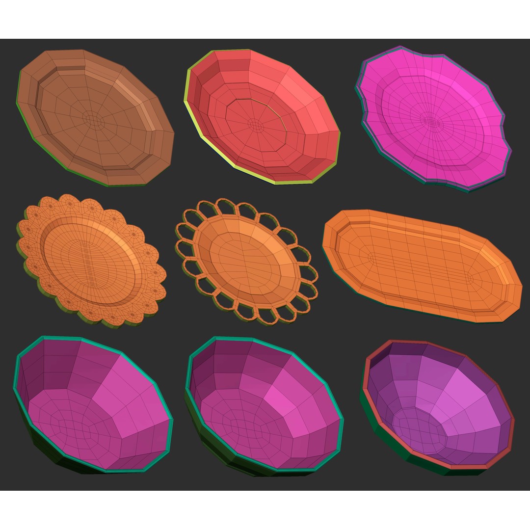 Crockery Pottery 3D Model – IMM Brush Set for ZBrush, OBJ, FBX - View 11