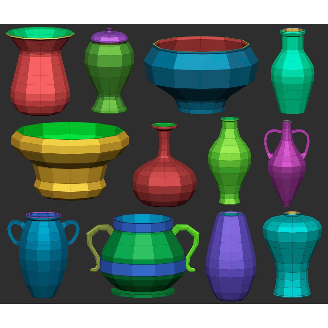 Crockery Pottery 3D Model – IMM Brush Set for ZBrush, OBJ, FBX - View 14