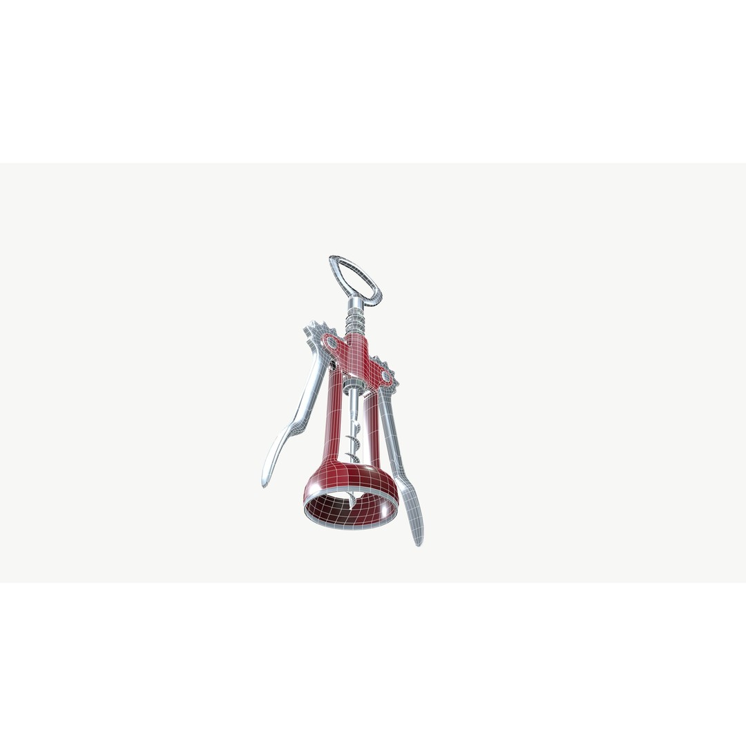 Corkscrew 3D Model – Low Poly Tool with PBR Textures, FBX, OBJ