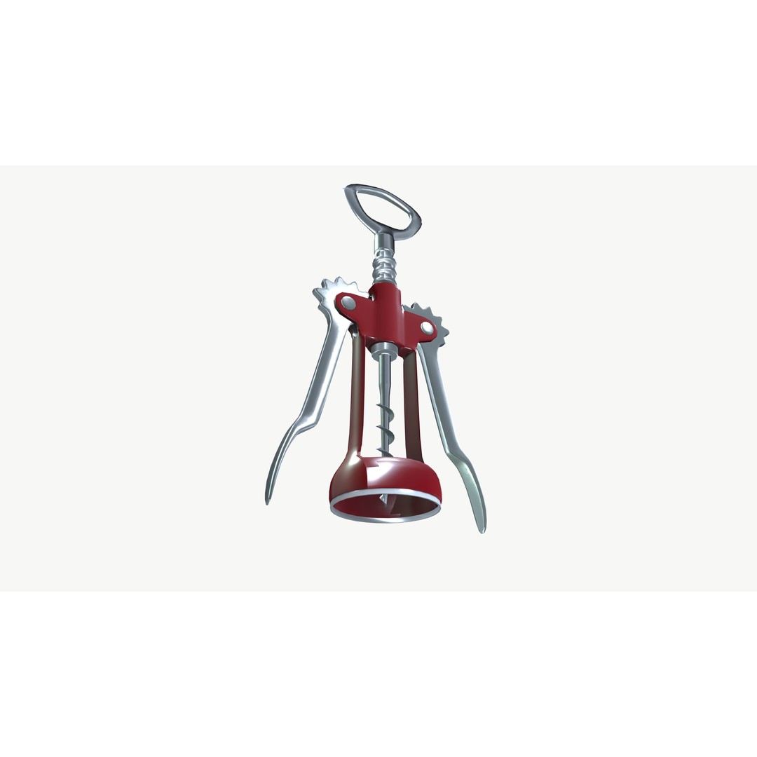Corkscrew 3D Model – Low Poly Tool with PBR Textures, FBX, OBJ - View 5