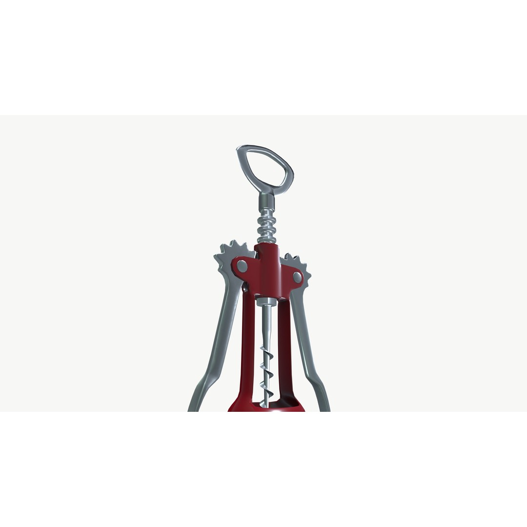 Corkscrew 3D Model – Low Poly Tool with PBR Textures, FBX, OBJ - View 6