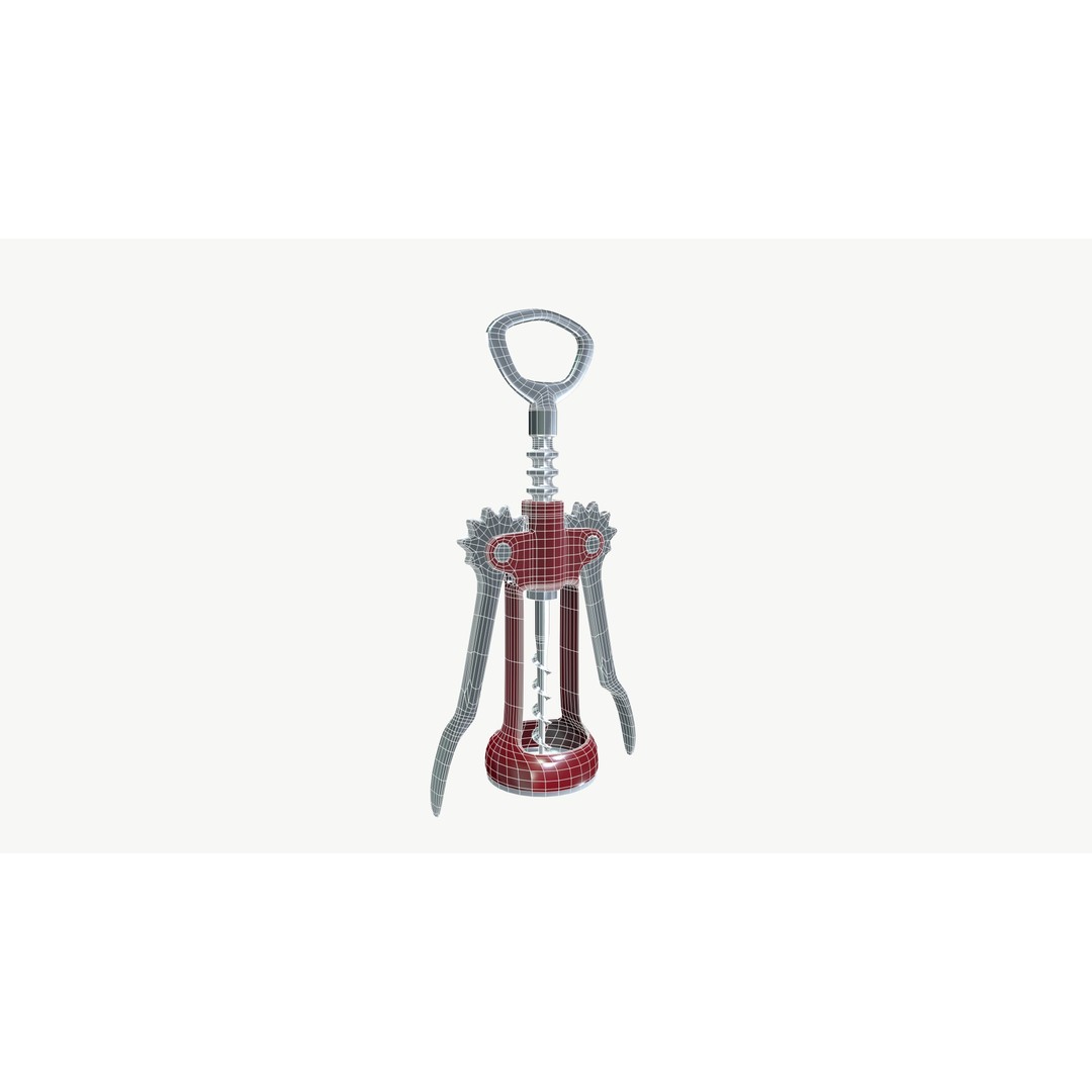 Corkscrew 3D Model – Low Poly Tool with PBR Textures, FBX, OBJ - View 7