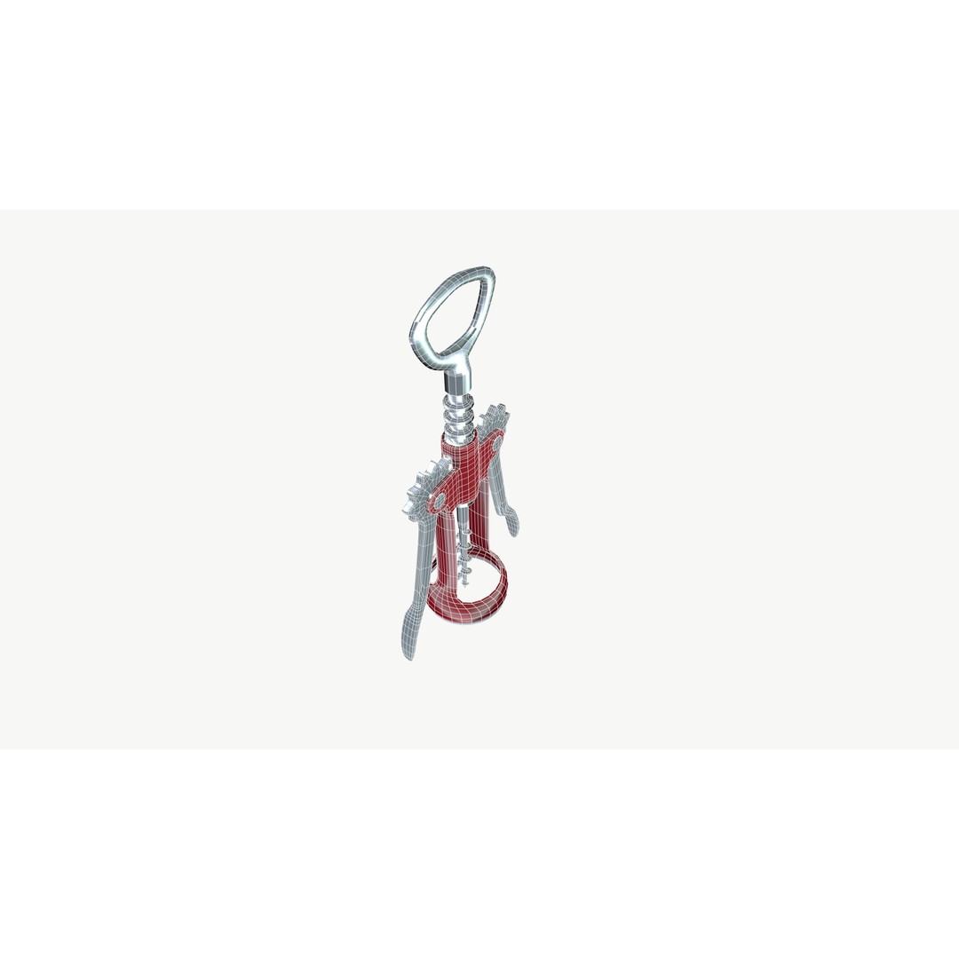 Corkscrew 3D Model – Low Poly Tool with PBR Textures, FBX, OBJ - View 8