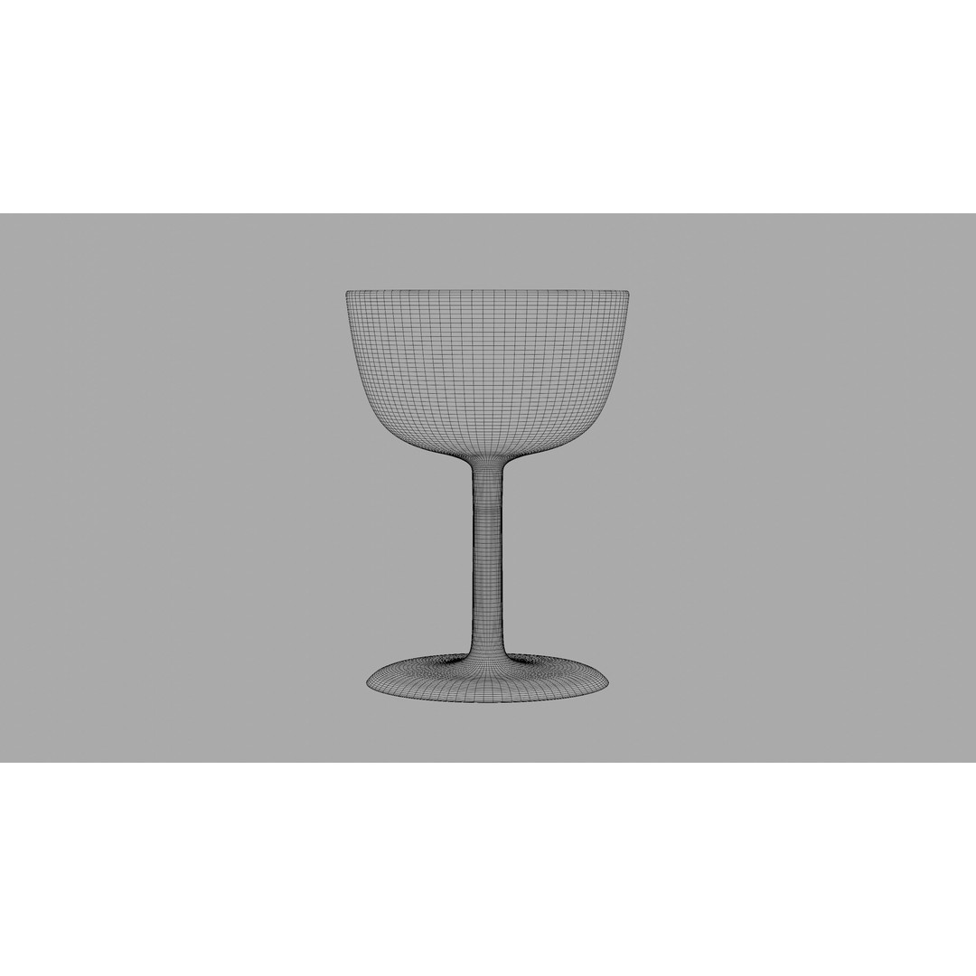 Scratched Silver Goblet Glass 3D Model – Vintage PBR Asset, FBX/OBJ - View 4