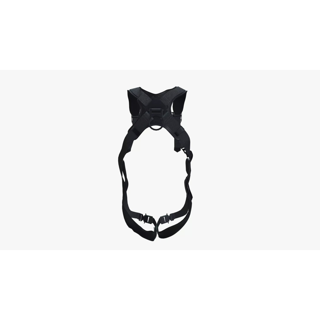 Safety Harness 3D Model – Premium Black Adjustable Gear, FBX - View 11