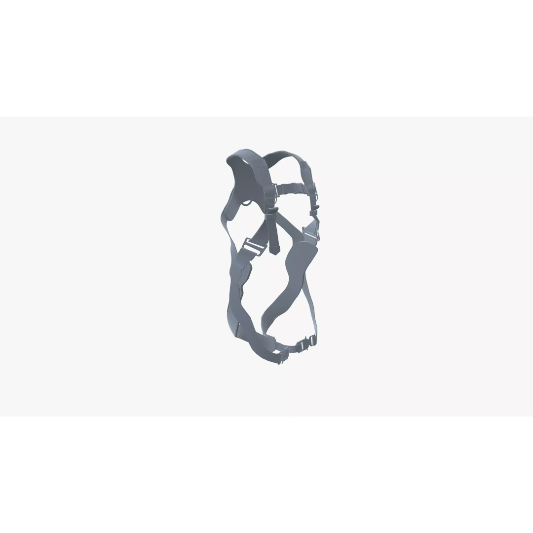 Safety Harness 3D Model – Premium Black Adjustable Gear, FBX - View 4