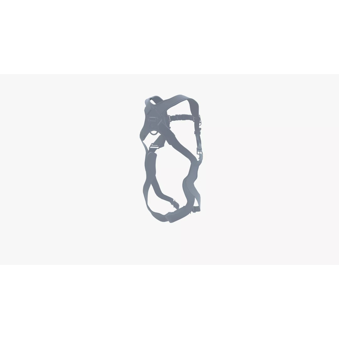 Safety Harness 3D Model – Premium Black Adjustable Gear, FBX - View 5