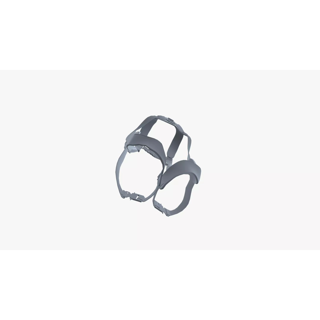 Safety Harness 3D Model – Premium Black Adjustable Gear, FBX - View 7