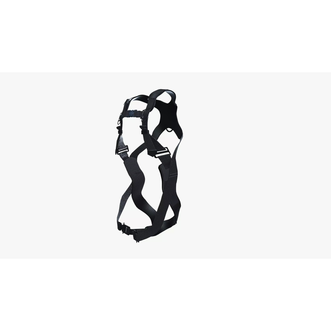 Safety Harness 3D Model – Premium Black Adjustable Gear, FBX - View 8