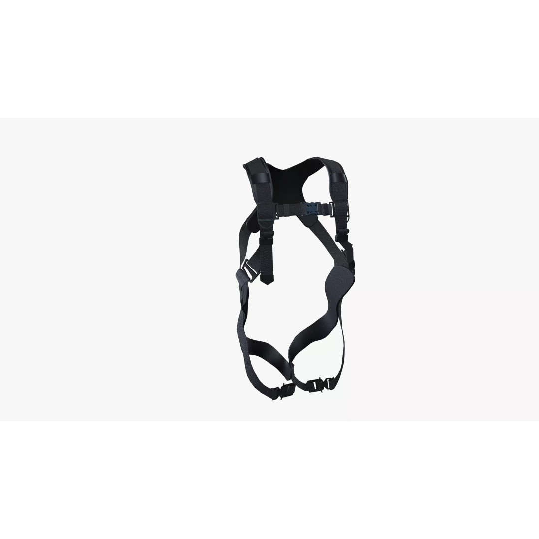 Safety Harness 3D Model – Premium Black Adjustable Gear, FBX - View 9