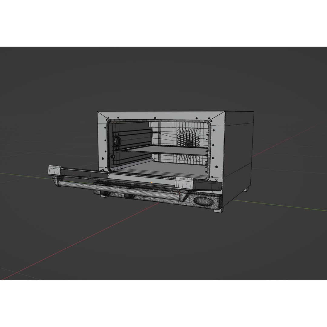 Convection Oven Unox XF013 Lisa 3D Model – PBR Textured, Game-Ready Formats - View 7