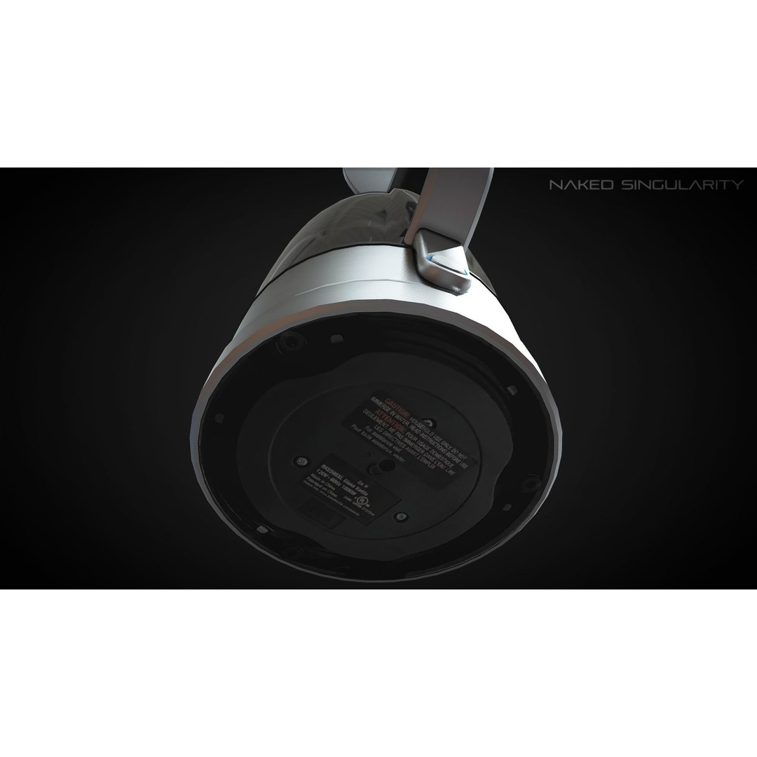 Kettle 3D Model – Low Poly Electric Water Boiler, FBX - View 3
