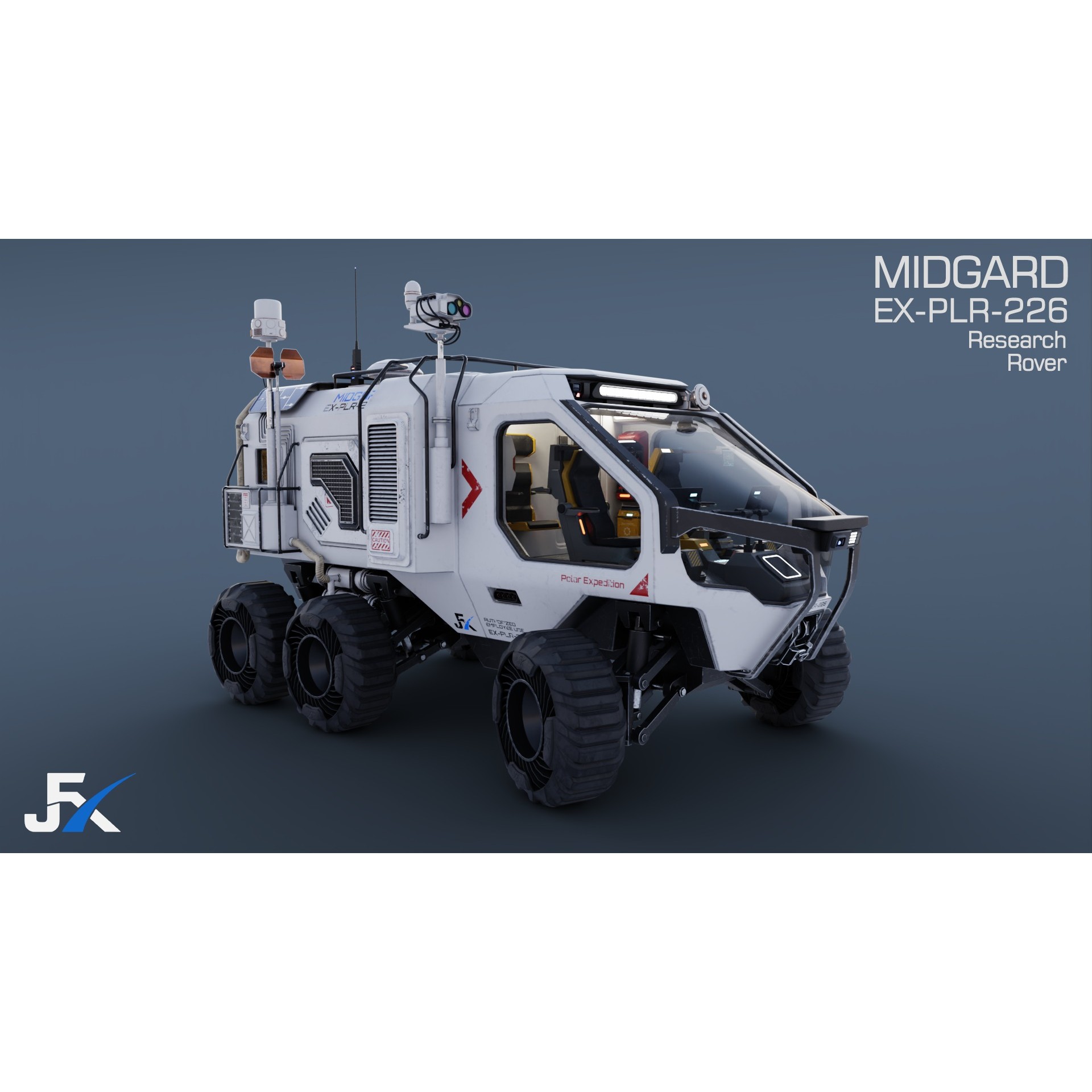 Midgard Expedition Vehicle - Low-Poly Game-Ready 3D Model - View 14