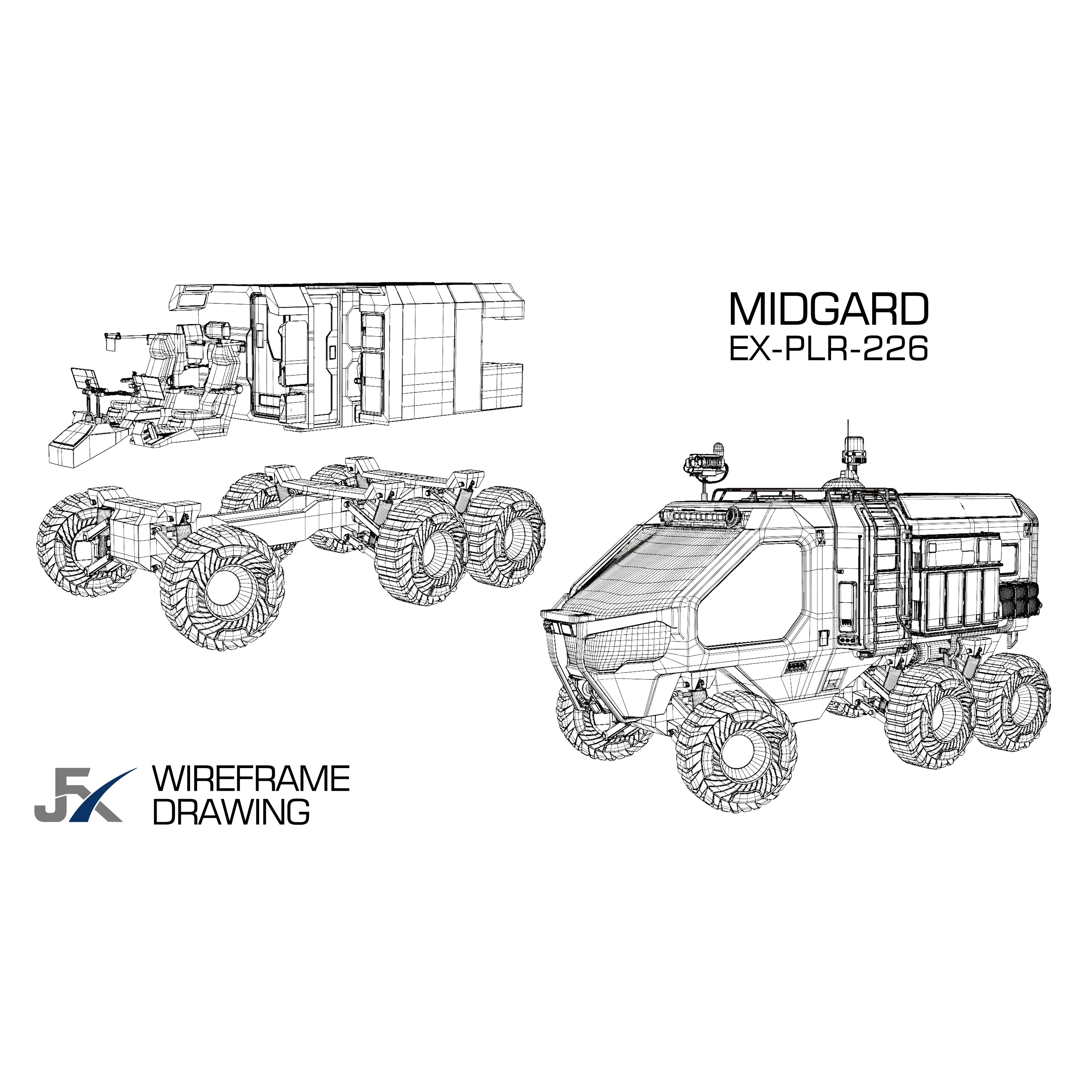 Midgard Expedition Vehicle - Low-Poly Game-Ready 3D Model - View 22