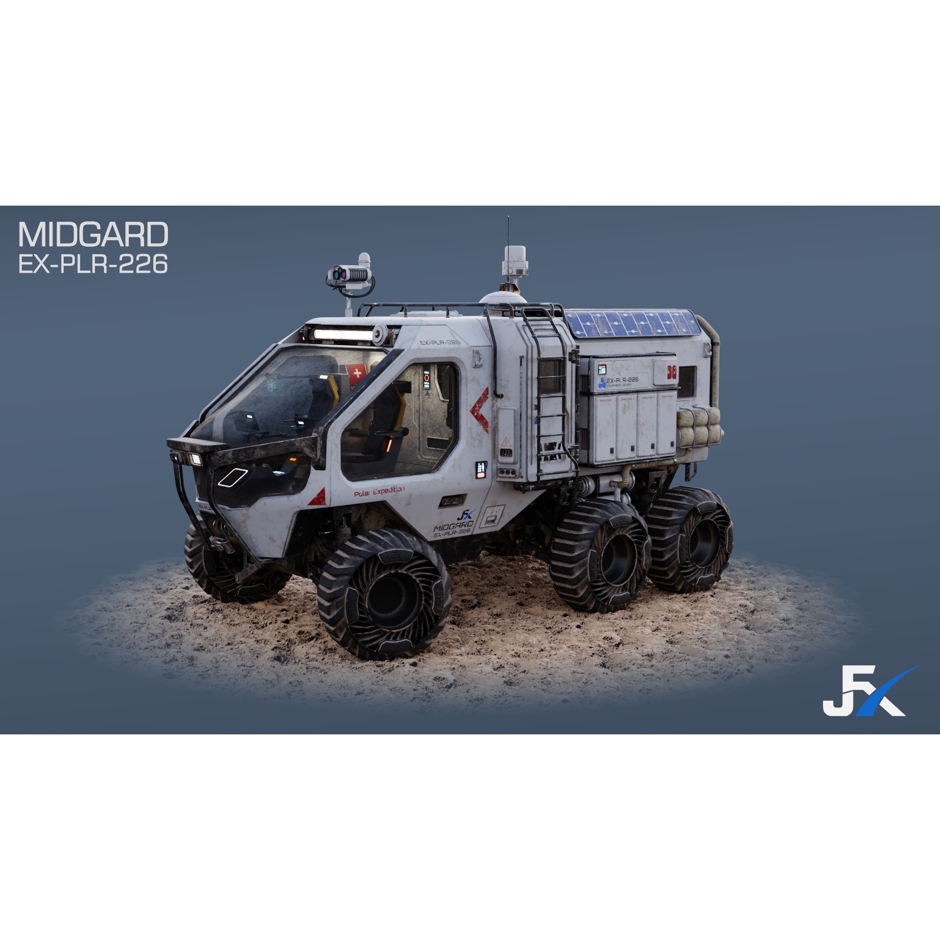 Midgard Expedition Vehicle - Low-Poly Game-Ready 3D Model - View 3