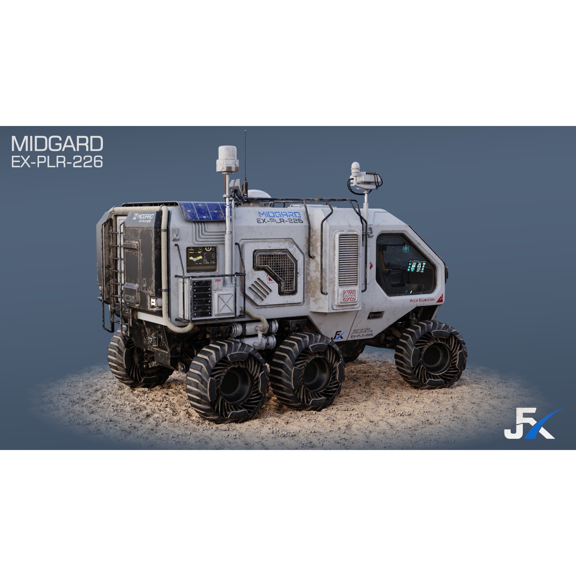 Midgard Expedition Vehicle - Low-Poly Game-Ready 3D Model - View 4