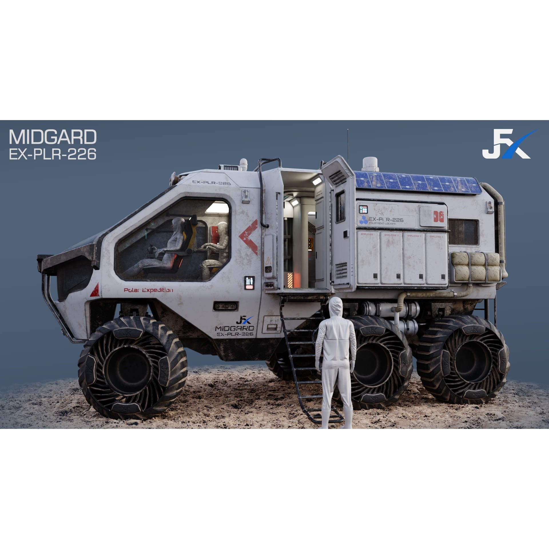 Midgard Expedition Vehicle - Low-Poly Game-Ready 3D Model - View 6
