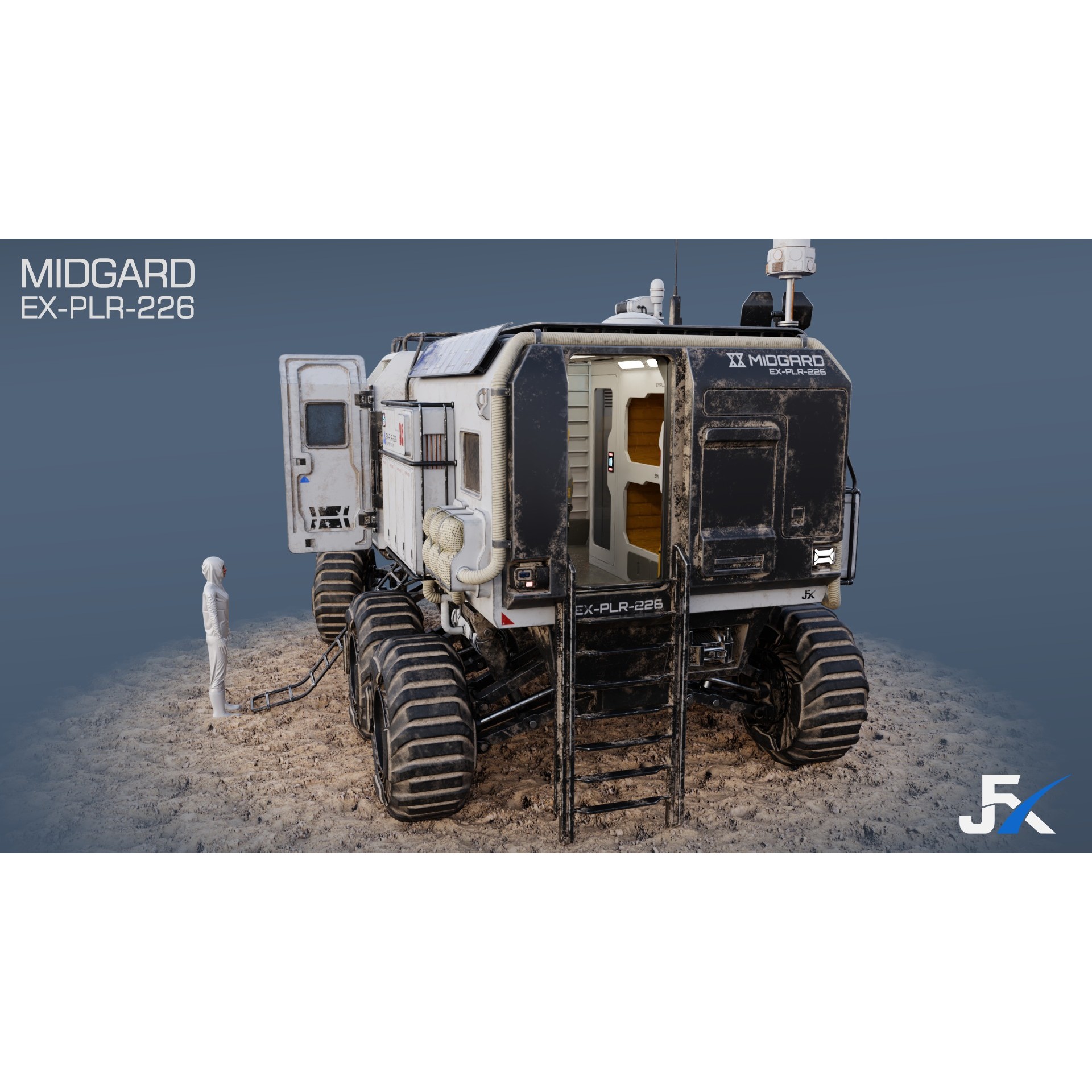 Midgard Expedition Vehicle - Low-Poly Game-Ready 3D Model - View 7