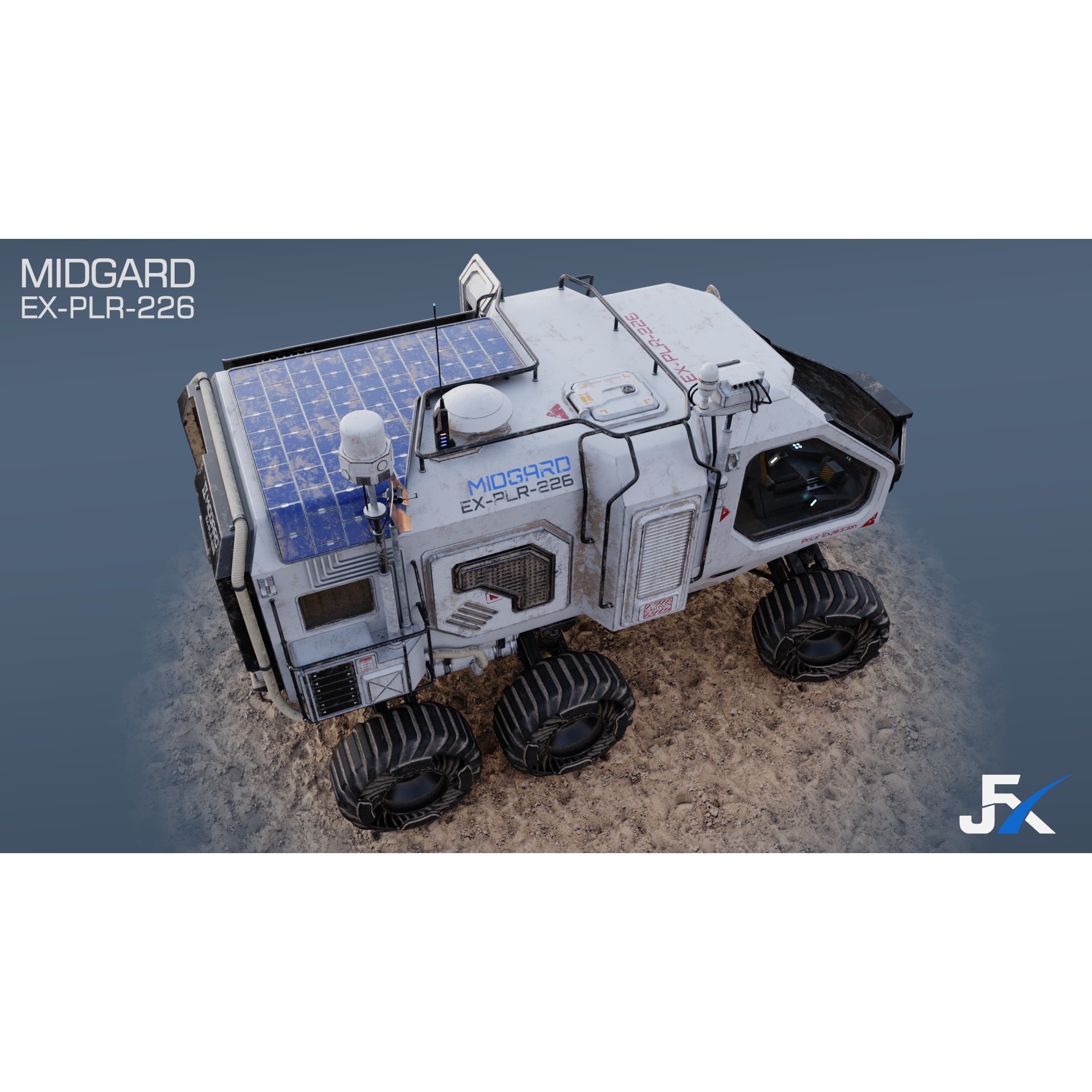 Midgard Expedition Vehicle - Low-Poly Game-Ready 3D Model - View 8