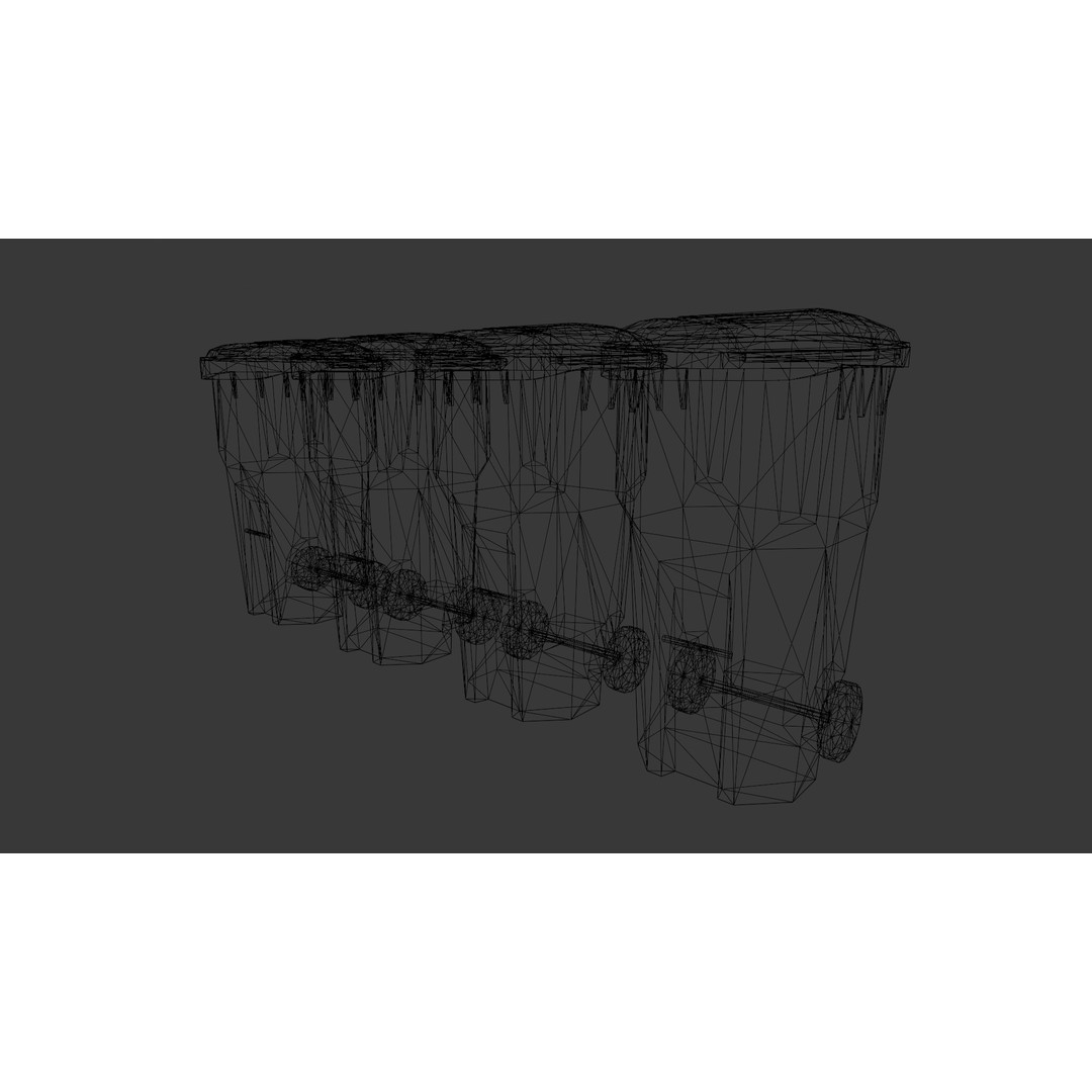 Dust Bin 3D Model – Low Poly PBR Asset for Archviz and Games - View 12