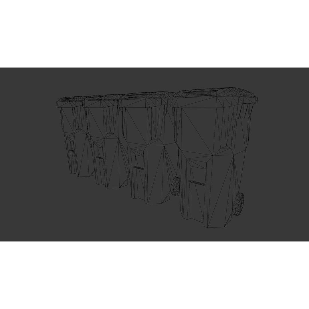 Dust Bin 3D Model – Low Poly PBR Asset for Archviz and Games - View 14
