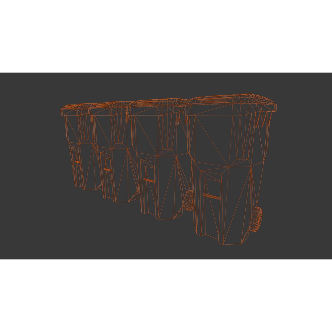 Dust Bin 3D Model – Low Poly PBR Asset for Archviz and Games - View 15