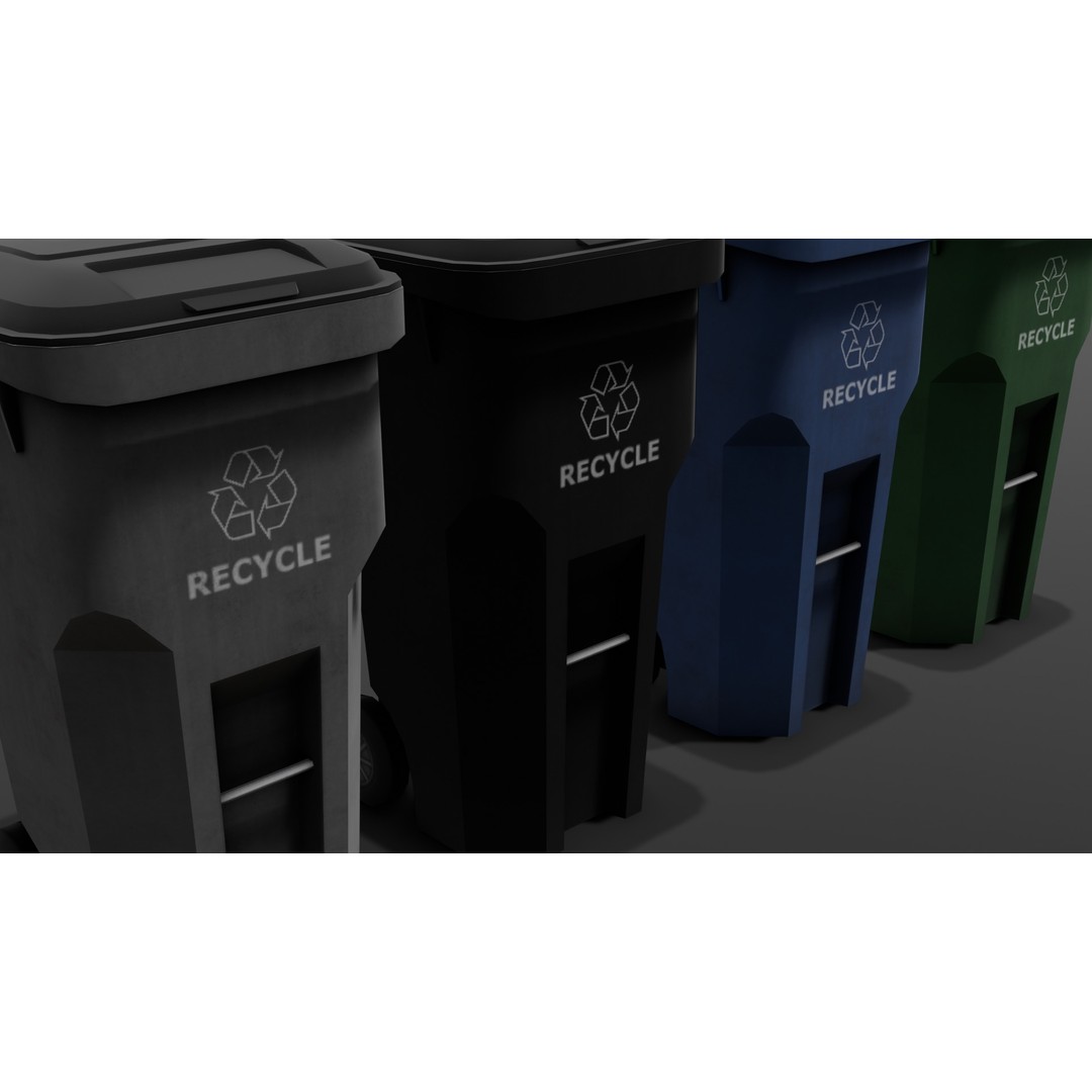 Dust Bin 3D Model – Low Poly PBR Asset for Archviz and Games - View 19