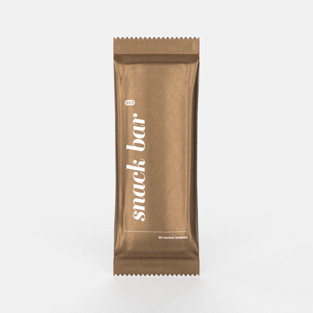 Granola Bar 3D Model – PBR Snack Packaging Mockup, Blender & FBX - View 5