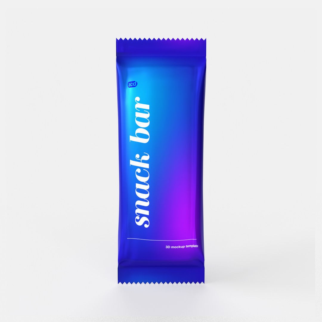 Granola Bar 3D Model – PBR Snack Packaging Mockup, Blender & FBX - View 6