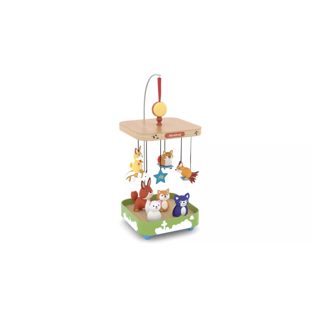 Musical Mobile 3D Model – Low Poly Cute Animal Characters, FBX - View 2