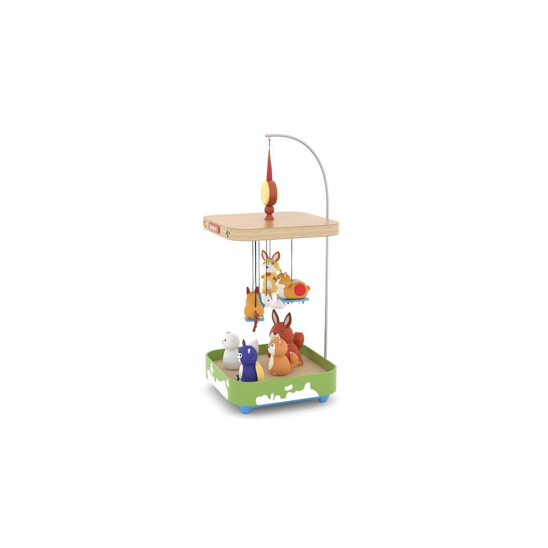 Musical Mobile 3D Model – Low Poly Cute Animal Characters, FBX - View 3