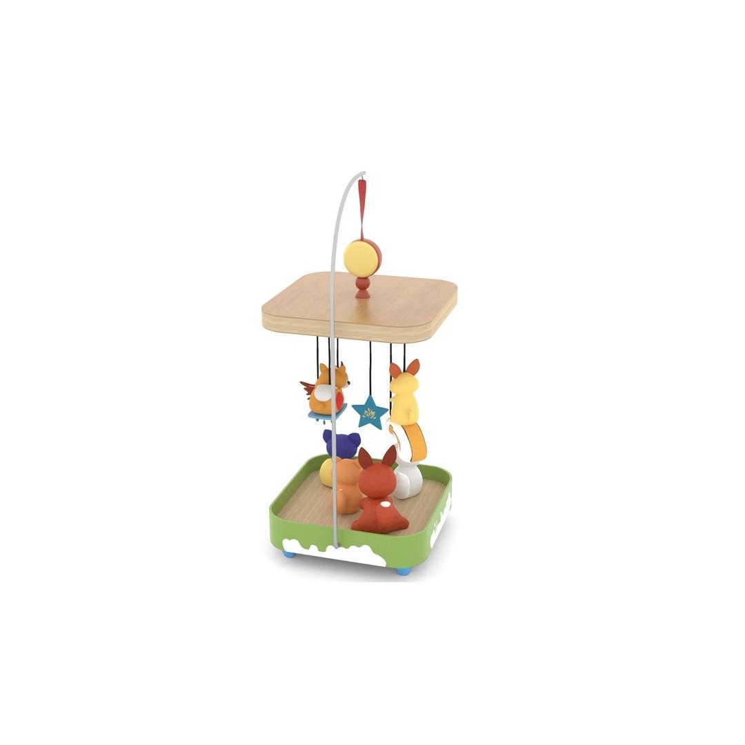 Musical Mobile 3D Model – Low Poly Cute Animal Characters, FBX - View 4
