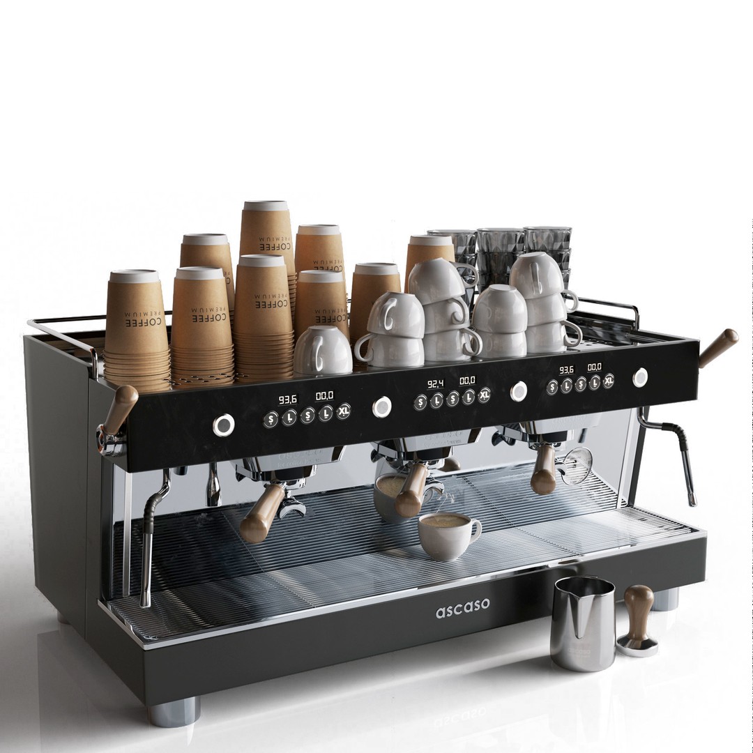 Coffee Machine 3D Model – High-Detail Kitchenware Asset, FBX & 3dsMax - View 3