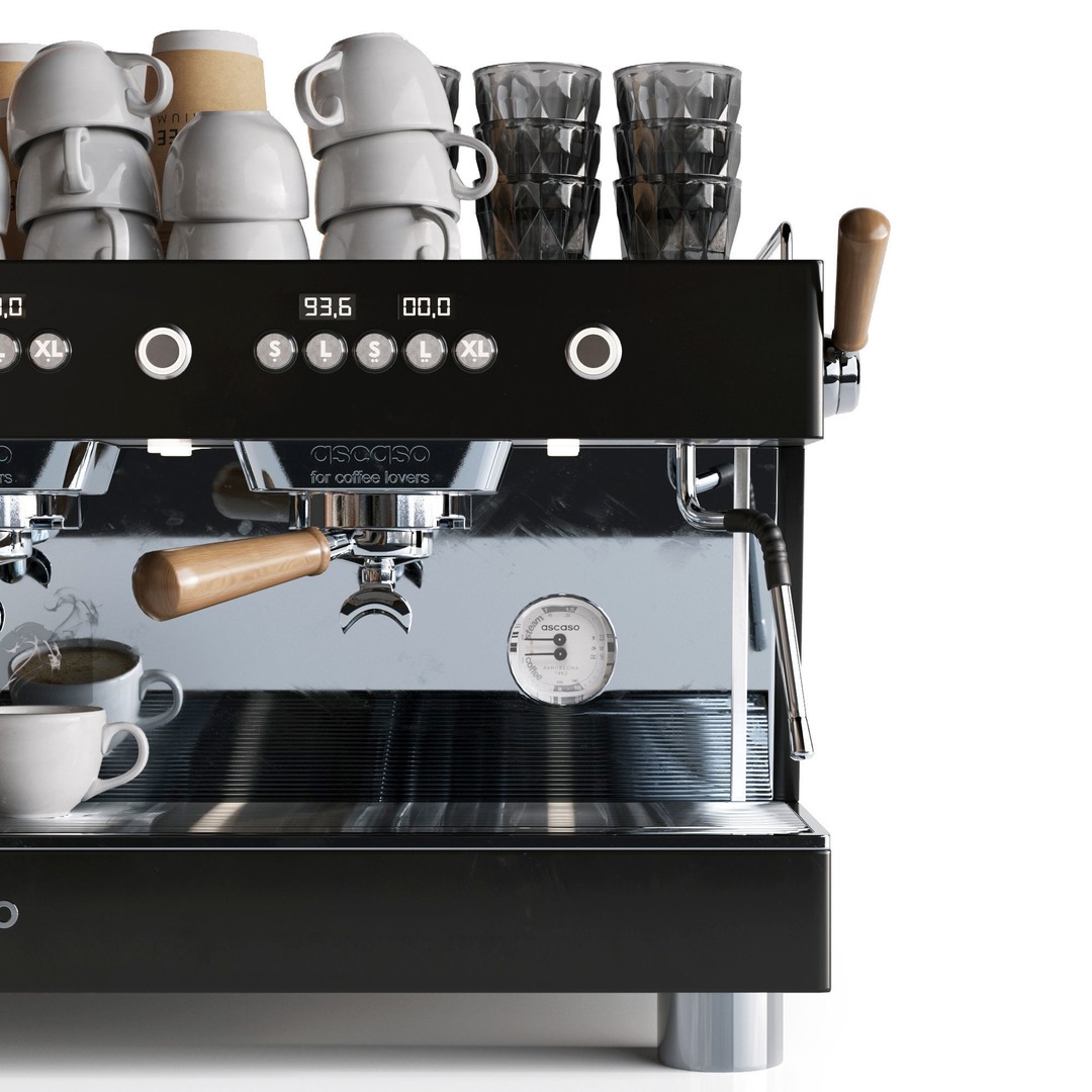 Coffee Machine 3D Model – High-Detail Kitchenware Asset, FBX & 3dsMax - View 4