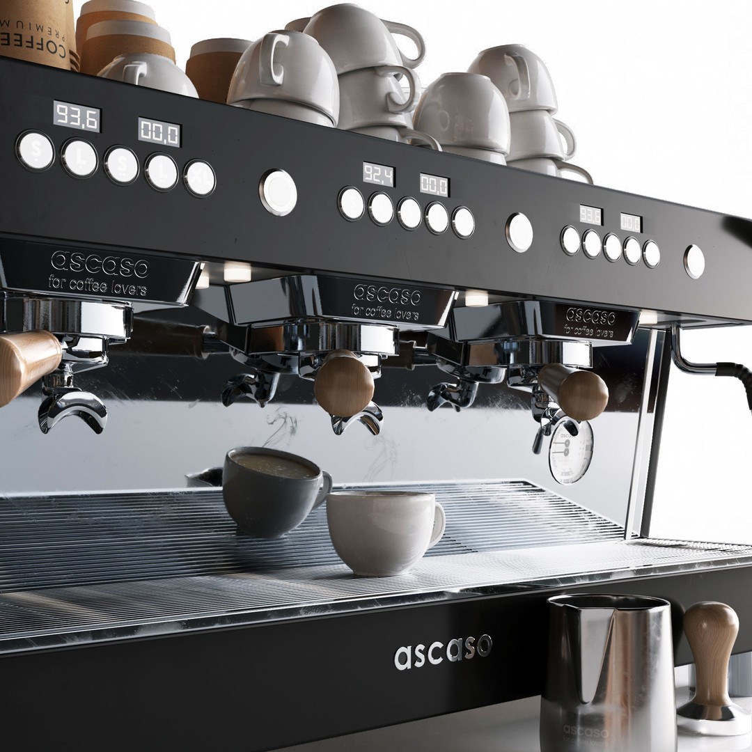 Coffee Machine 3D Model – High-Detail Kitchenware Asset, FBX & 3dsMax - View 6