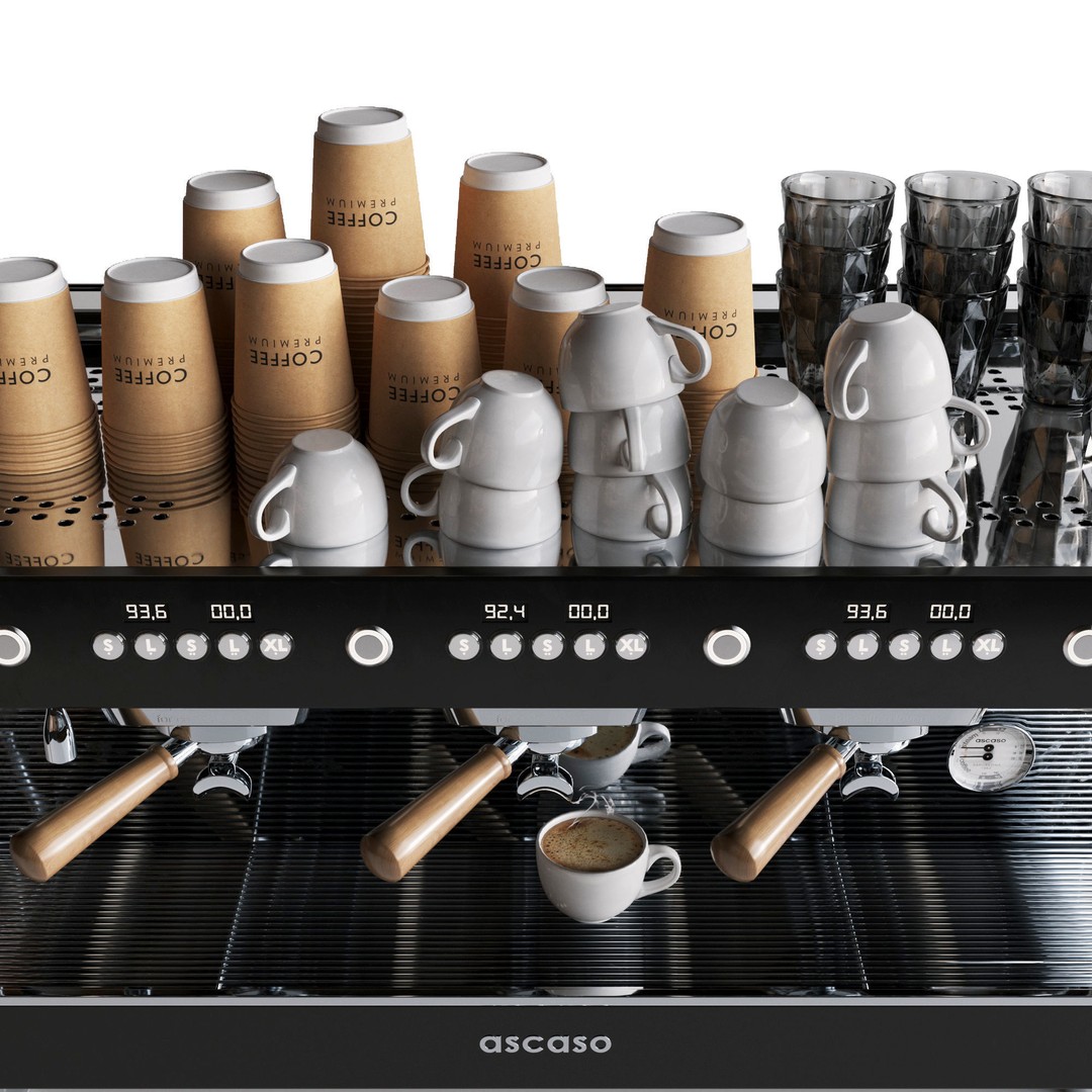 Coffee Machine 3D Model – High-Detail Kitchenware Asset, FBX & 3dsMax - View 7