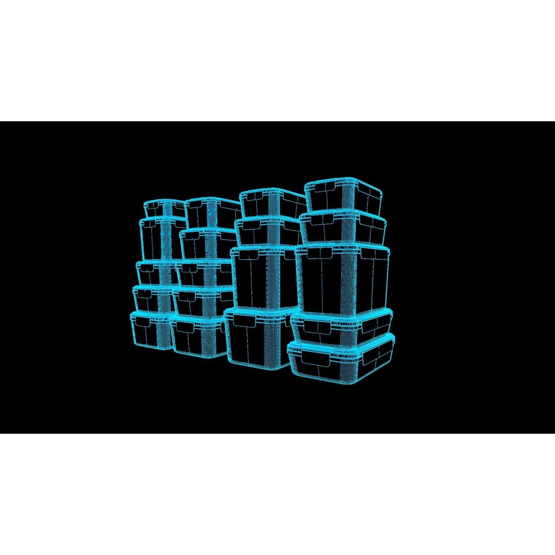 Food Storage Container 3D Model – Low Poly PBR Kitchenware, Blender, FBX