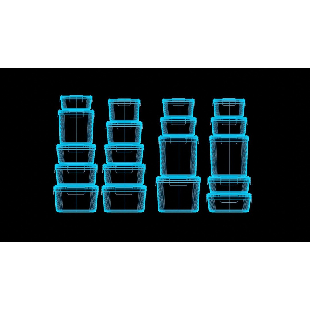 Food Storage Container 3D Model – Low Poly PBR Kitchenware, Blender, FBX - View 6