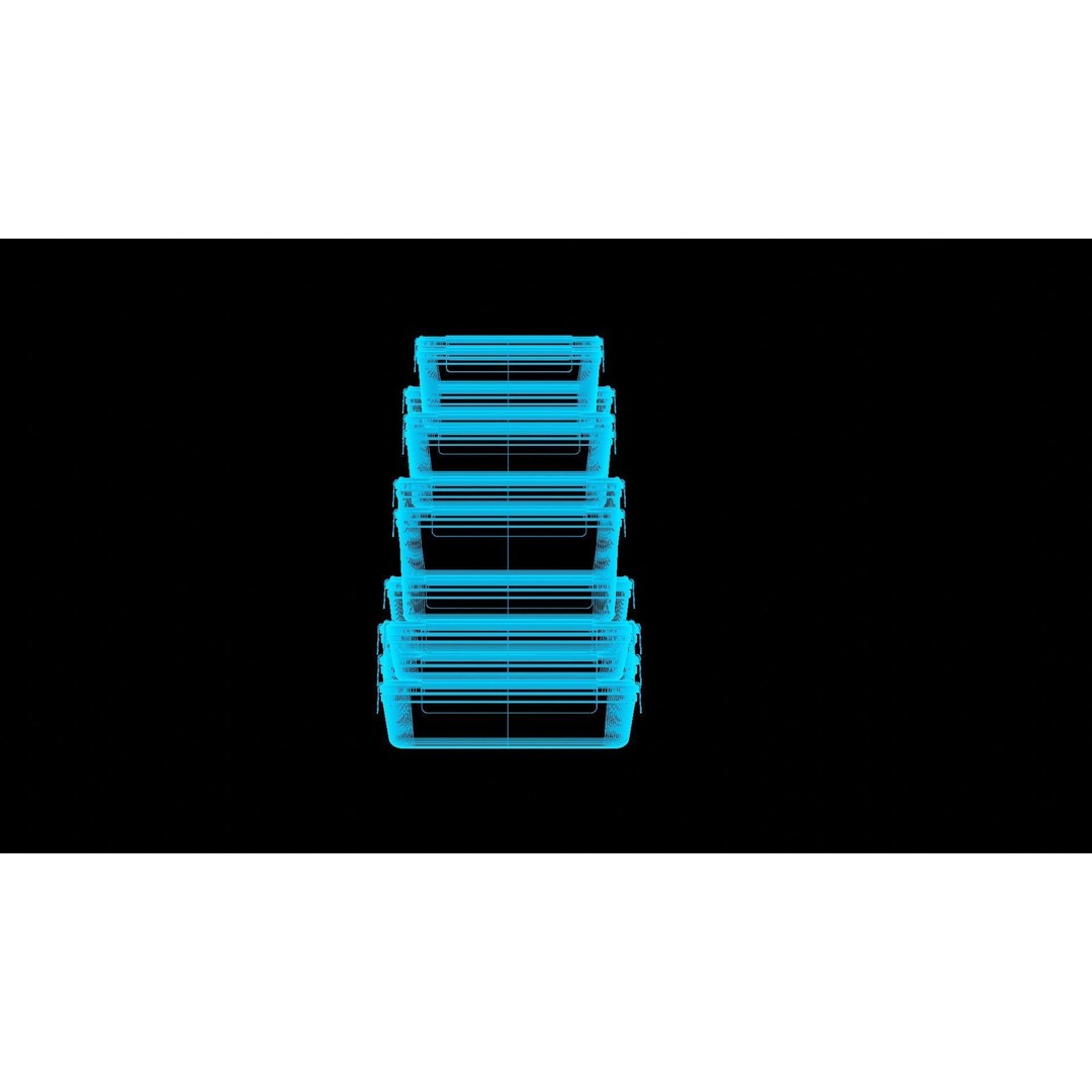 Food Storage Container 3D Model – Low Poly PBR Kitchenware, Blender, FBX - View 8