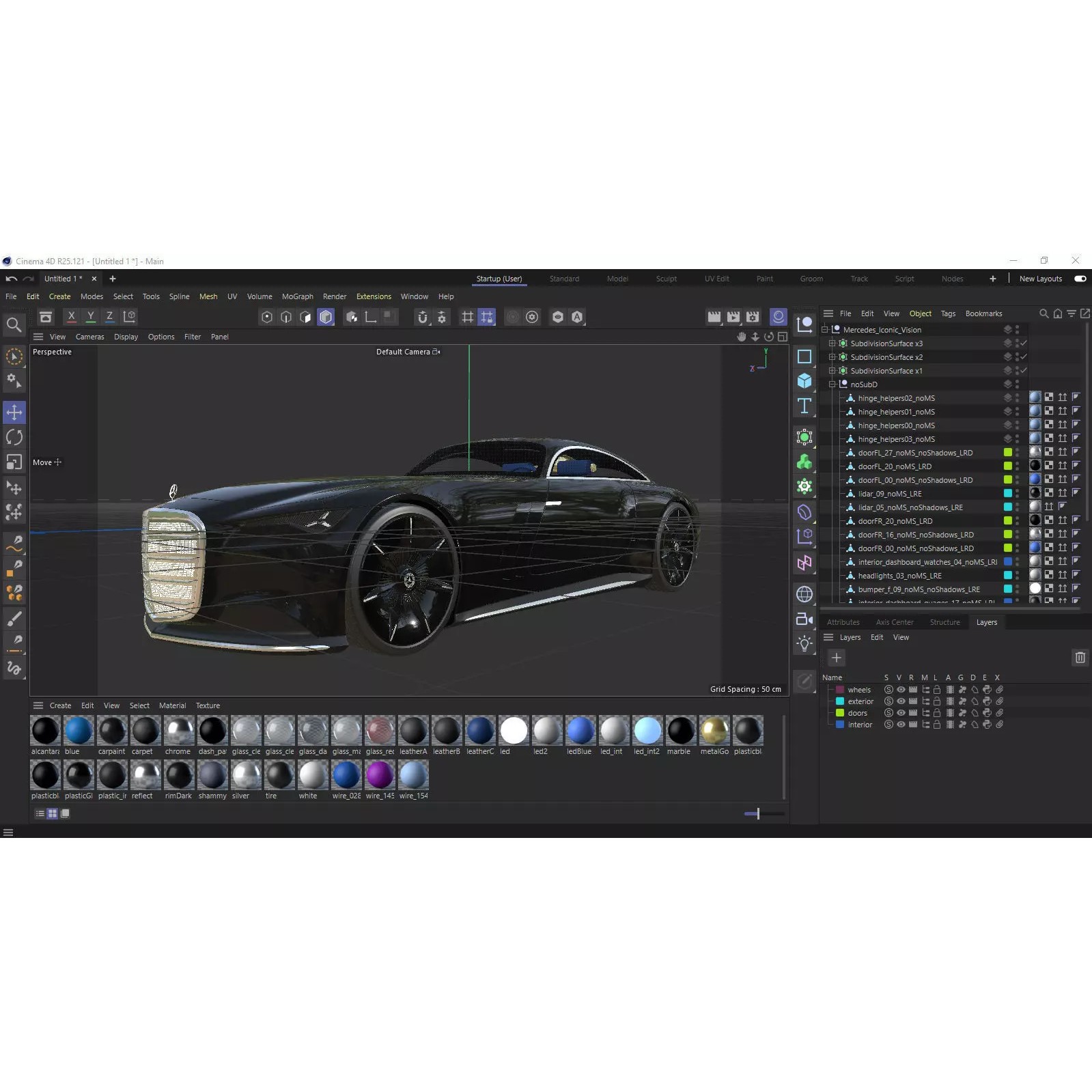 Mercedes-Benz Vision Iconic Concept 2025 - Game-Ready 3D Model - View 47